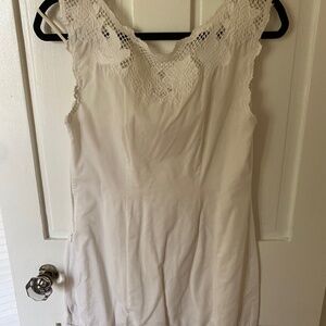 White sleeveless summer dress